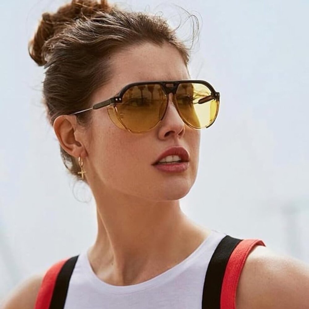 Retro Trendy Aviator Sunglasses